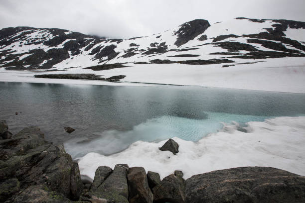 istock Frozen lake in  Grotli near Stryn (Rv258, Norway) 1045602624