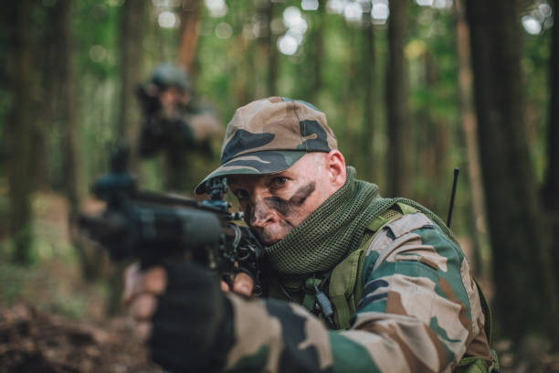 istock Army soldiers on battlefield 1045603148