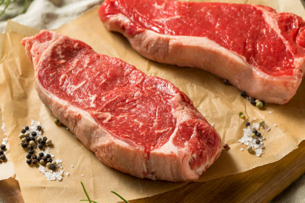 istock Raw Grass Fed NY Strip Steaks 1045606146