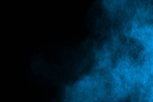 istock Blue powder explosion on black background. Colored cloud. Colorful dust explode. Paint Holi. 1045609500