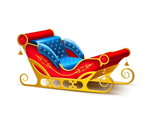 istock Vector Santa Claus christmas xmas holiday sleigh 1045621970