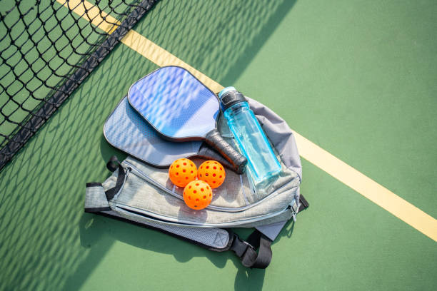 istock Pickleball equipment on court 1045623074