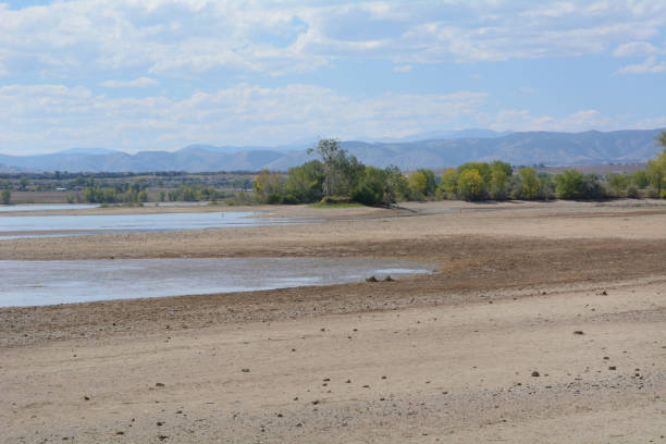 istock Low reservoir lake from Colorado drought 1045633240