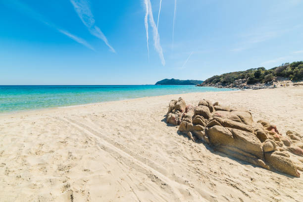istock White sand and rocks in Cala Monte Turno beach 1045644522
