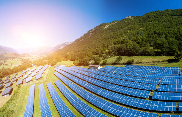 istock Aerial view of solar power station 1045646984
