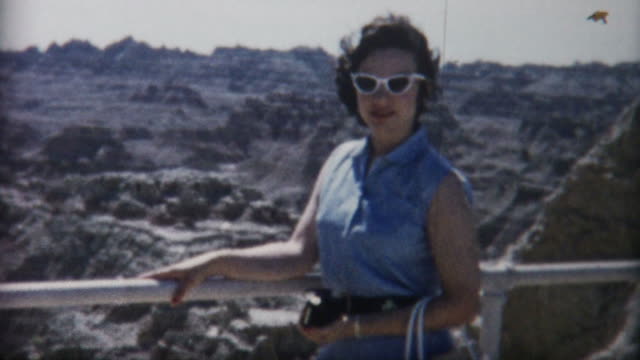 Woman at Badlands 1950's
