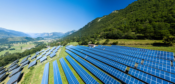 Solar Power Station in Italy installed in the Alpine mountains