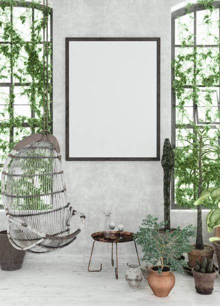 istock Mock-up poster in old vintage room 1045661836