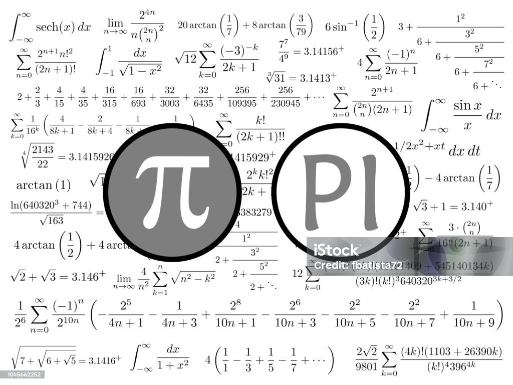 Pi 기호 수학 상수 무리수 그리스 문자 그리고 많은 수식 배경 수학 공식에 대한 스톡 벡터 아트 및 기타 이미지 - 수학 공식,  공부, 과학 - Istock