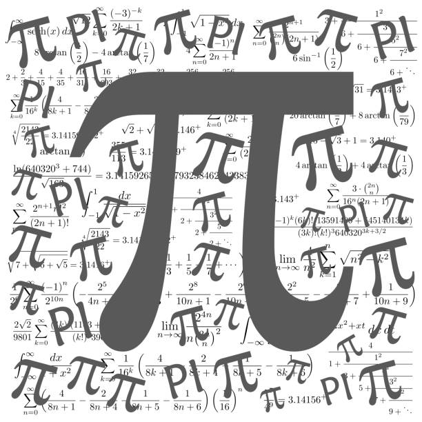 istock The Pi symbol mathematical constant irrational number, greek letter, and many formulas background 1045662344