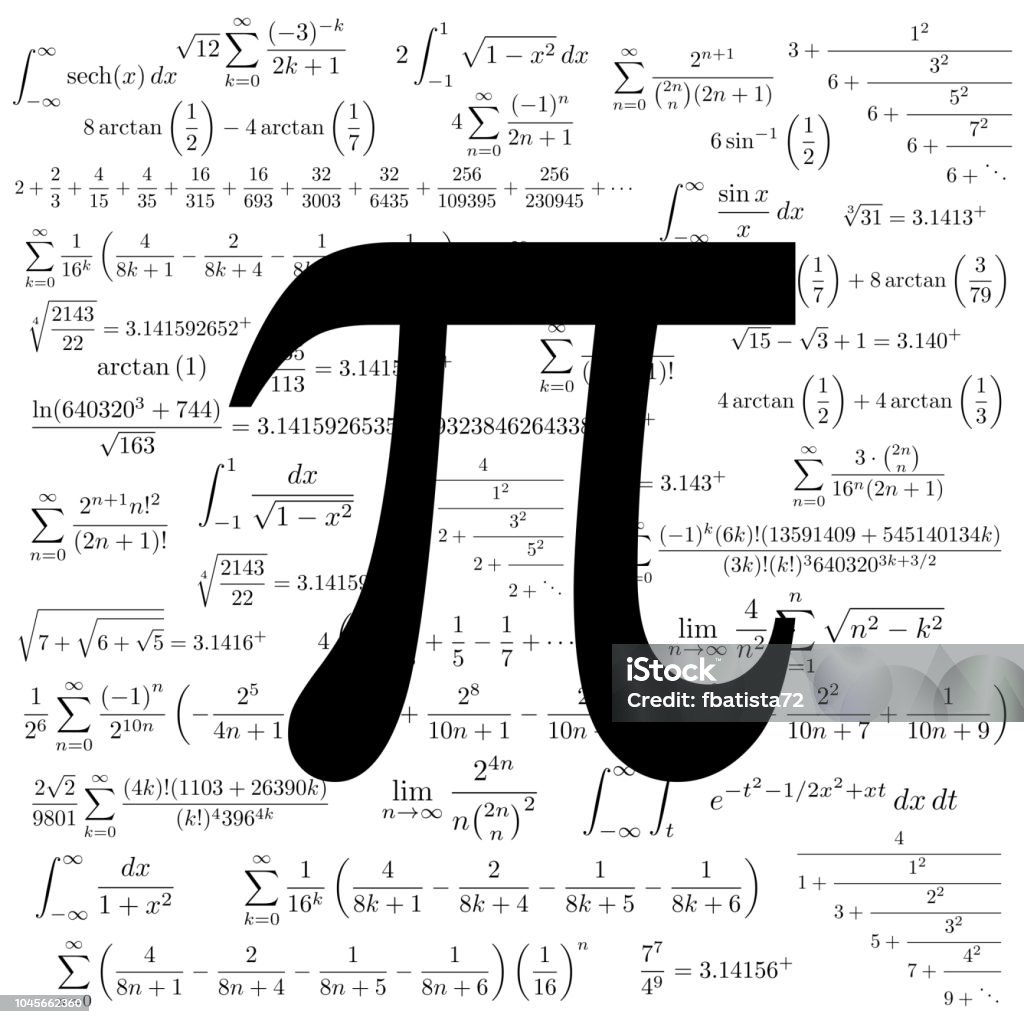 Pi 기호 수학 상수 무리수 그리스 문자 그리고 많은 수식 배경 수학 공식에 대한 스톡 벡터 아트 및 기타 이미지 - 수학 공식,  공부, 과학 - Istock
