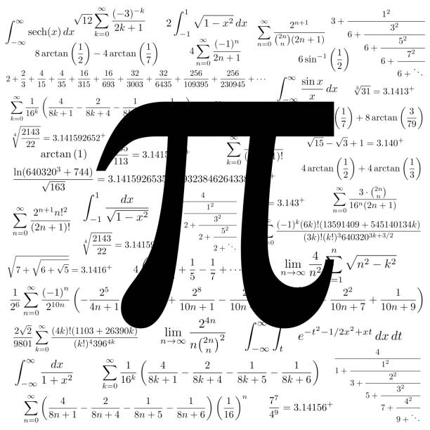istock The Pi symbol mathematical constant irrational number, greek letter, and many formulas background 1045662360