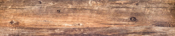 ヴィンテージのウッド テクスチャを水平方向のバナー - veneer plank pine floor ストックフォトと画像
