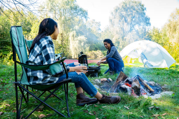 istock A millennial couple enjoying a camping trip 1045681760