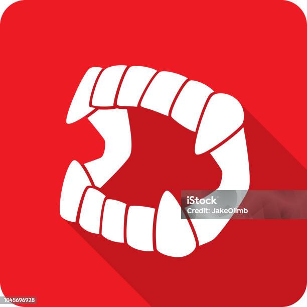 Vampire Fangs Toy Icon Silhouette Stock Illustration - Download Image Now - Vampire, Teeth, Fang