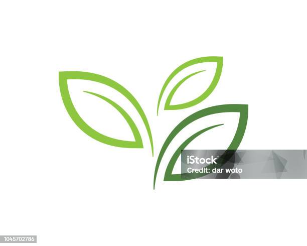 Baumblattvektorlogodesign Stock Vektor Art und mehr Bilder von Blatt - Pflanzenbestandteile - Blatt - Pflanzenbestandteile, Umweltschutz, Vektor