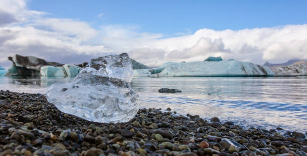 Glacial ice fragment stock photo
