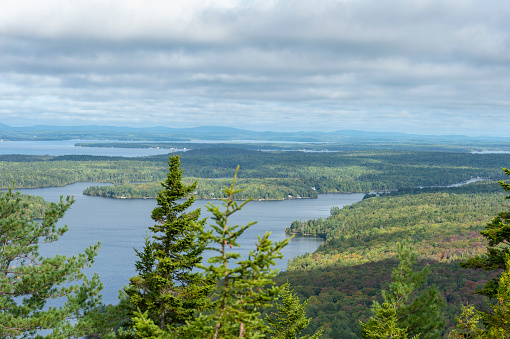 View of Long Pond from Beech Mountain on Mount Desert Island