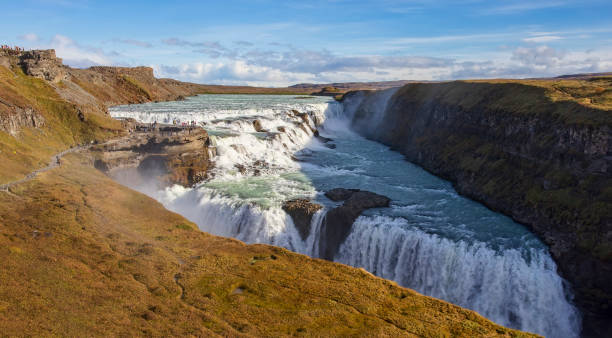 Gullfoss waterfall stock photo