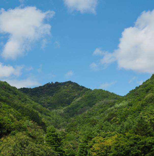 istock Korea's mountains, clouds, blue sky, Cheongju city 1045722290