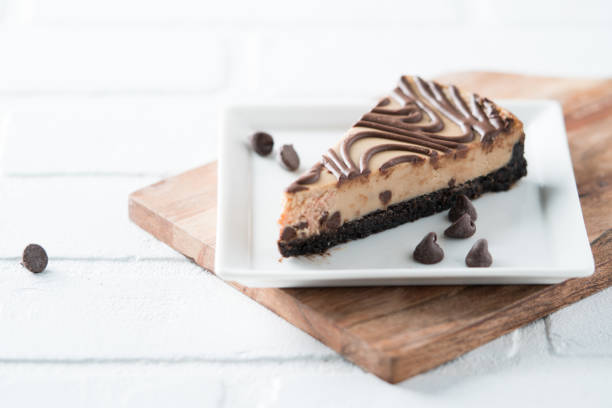 istock Chocolate peanut butter swirl cheesecake dessert 1045742246