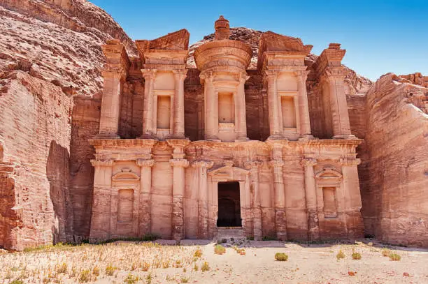 The Monastery of Petra is the largest of the magnificent carved tombs from the ancient necroplis that still exists.