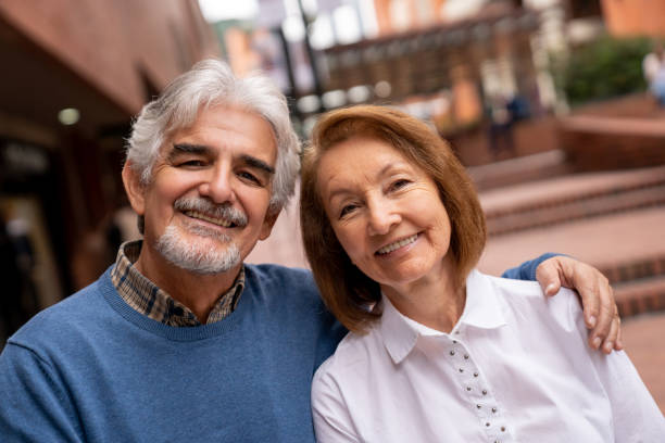 istock Senior couple shopping at the mall 1045754678