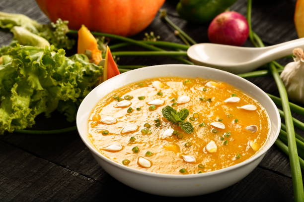 istock Vegan diet food- pumpkin soup 1045764524