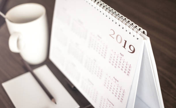 desktop-kalender 2019 - 2019 stock-fotos und bilder