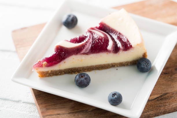 istock Blueberry swirl cheesecake slice 1045785616