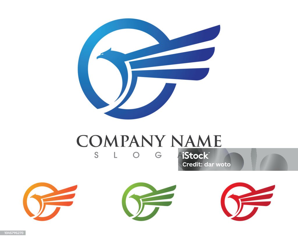 Falcon Templete Wing Falcon Template Stock Illustration - Download Image Now - Abstract ...