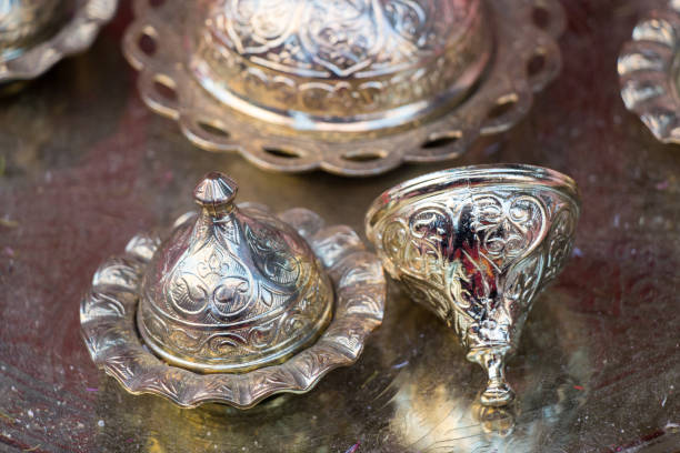 istock Taditional Turkish metal plates in view 1045821414