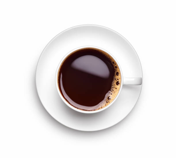 filiżanka czarnej kawy na białym tle - ścieżka przycinania w zestawie - coffee cup black coffee isolated zdjęcia i obrazy z banku zdjęć
