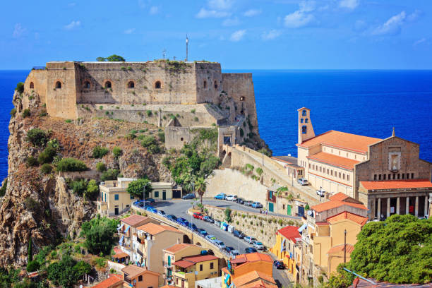 Castle Ruffo in Scylla Castle Ruffo in Scylla, Calabria, Italy castle scilla stock pictures, royalty-free photos & images