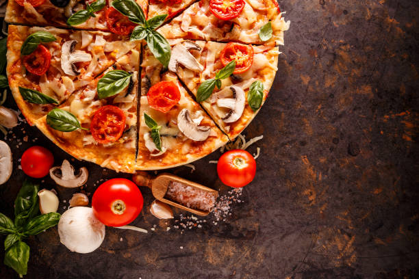 istock Composition of Italian pizza 1045841806