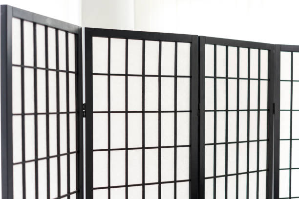 istock Wooden Partition for light barriers (Japanese style) 1045845994