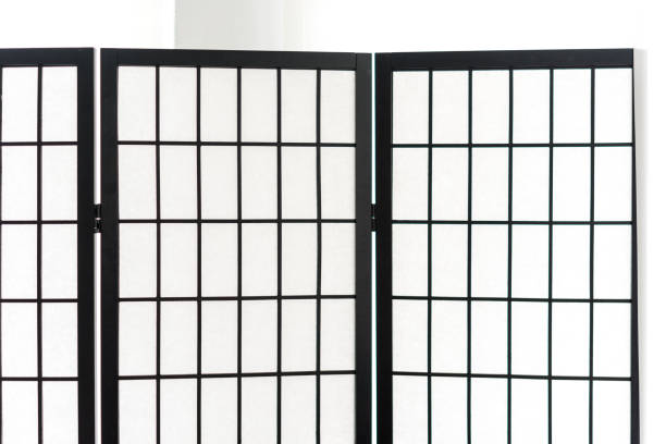 istock Wooden Partition for light barriers (Japanese style) 1045846116