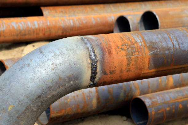 istock Electrical welding of pipelines 1045853384