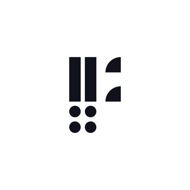 ベクトルのロゴ文字 f 黒と白 - letter f点のイラスト素材／クリップアート素材／マンガ素材／アイコン素材