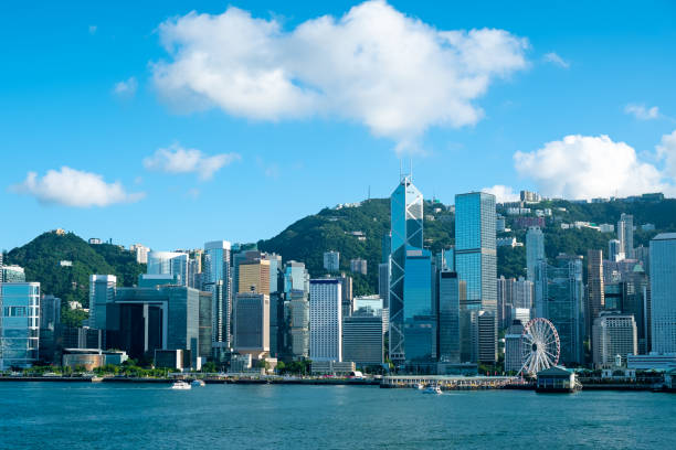 istock Hong Kong skyline in Victoria Harbour 1045872614