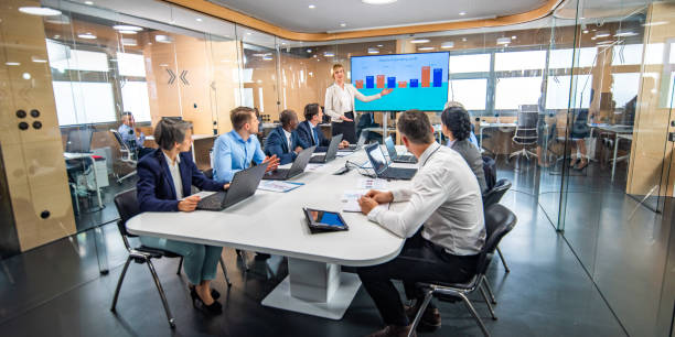 istock Business people having meeting in conference room 1045887178