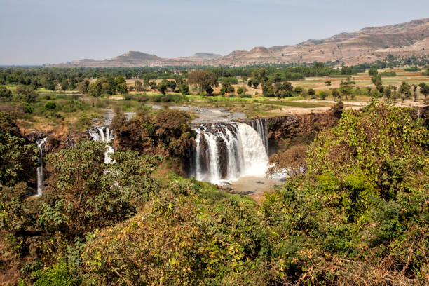 Waterfall of the Blue Nile in Bahar Dar in Ethiopia Waterfall of the Blue Nile in Bahar Dar in Ethiopia blue nile stock pictures, royalty-free photos & images