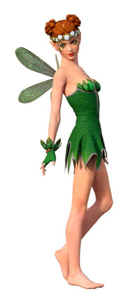 istock 3D illustration spring fairy on white 1045890958