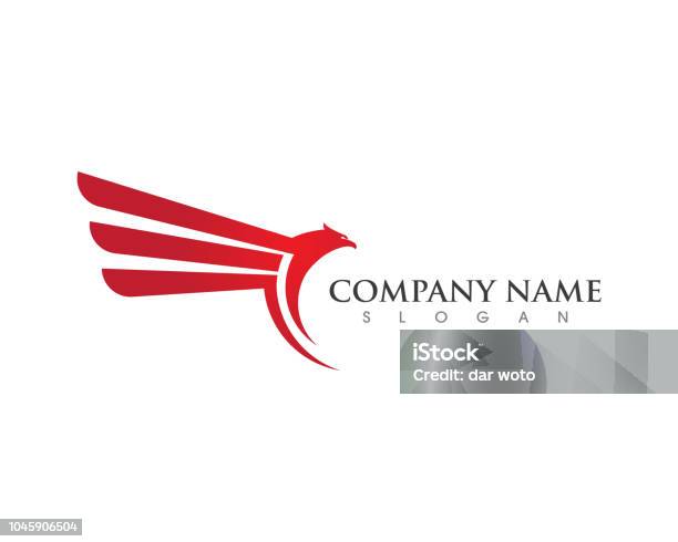 Wing Falcon Template Stock Illustration - Download Image Now - Eagle - Bird, Bird, Icon Symbol