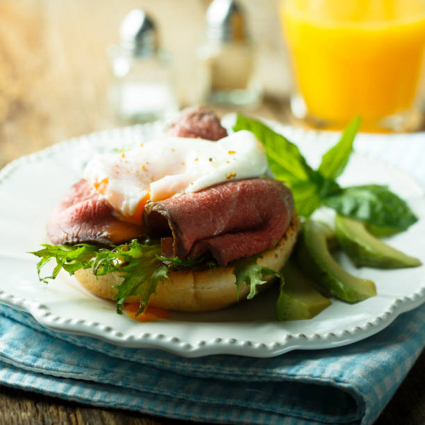 Eggs Benedict with roast beef