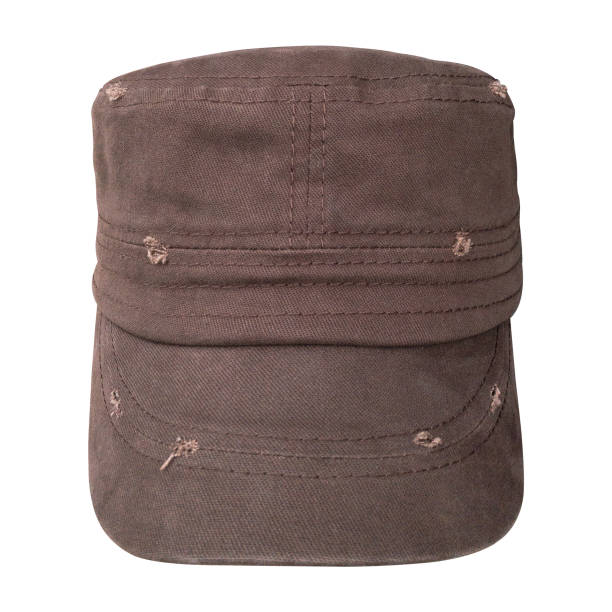 istock Old cap isolated on white background. Baseball caps in military style. ( Clipping path ) 1045922336
