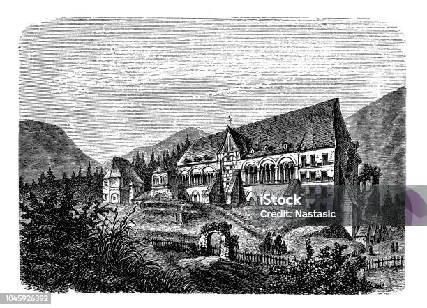 Imperial Palace Of Goslar Stock Illustration - Download Image Now - Castle, Goslar, 19th Century