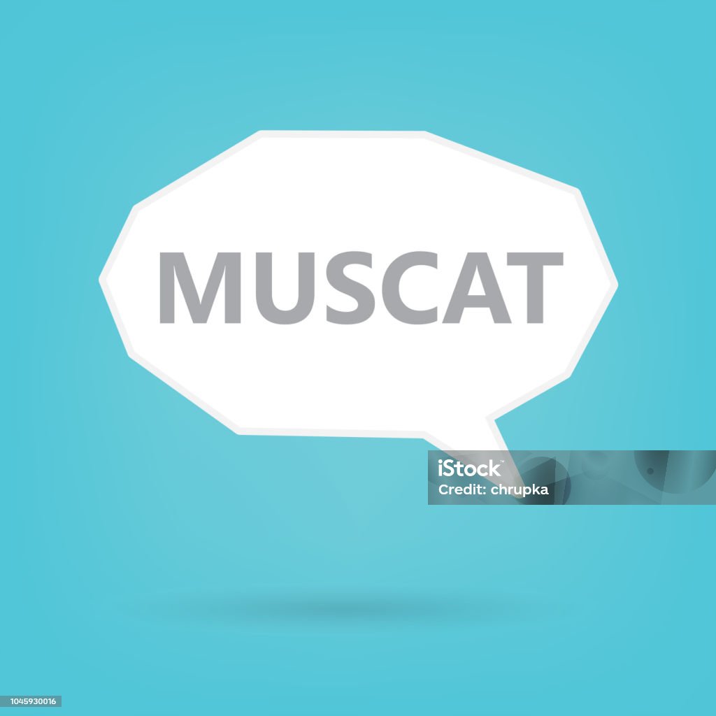 Muscat Word Lettering Muscat Word On A Speech Bubble Stock Illustration - Download Image Now ...