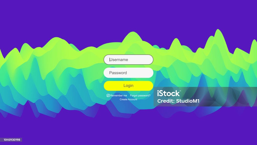 Login User Interface Modern Screen Design For Mobile App And Web Design ...