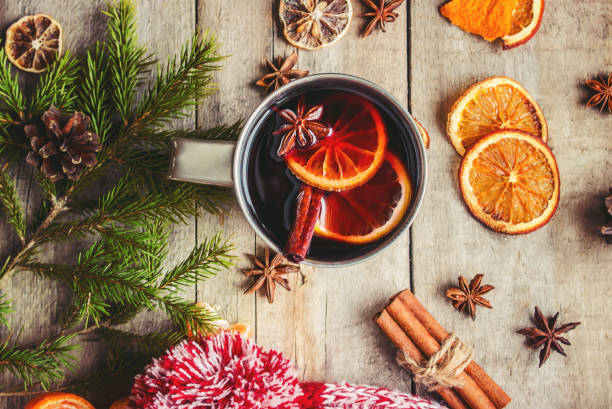istock Mulled wine. Selective focus. Christmas drinks. Food. 1045937976